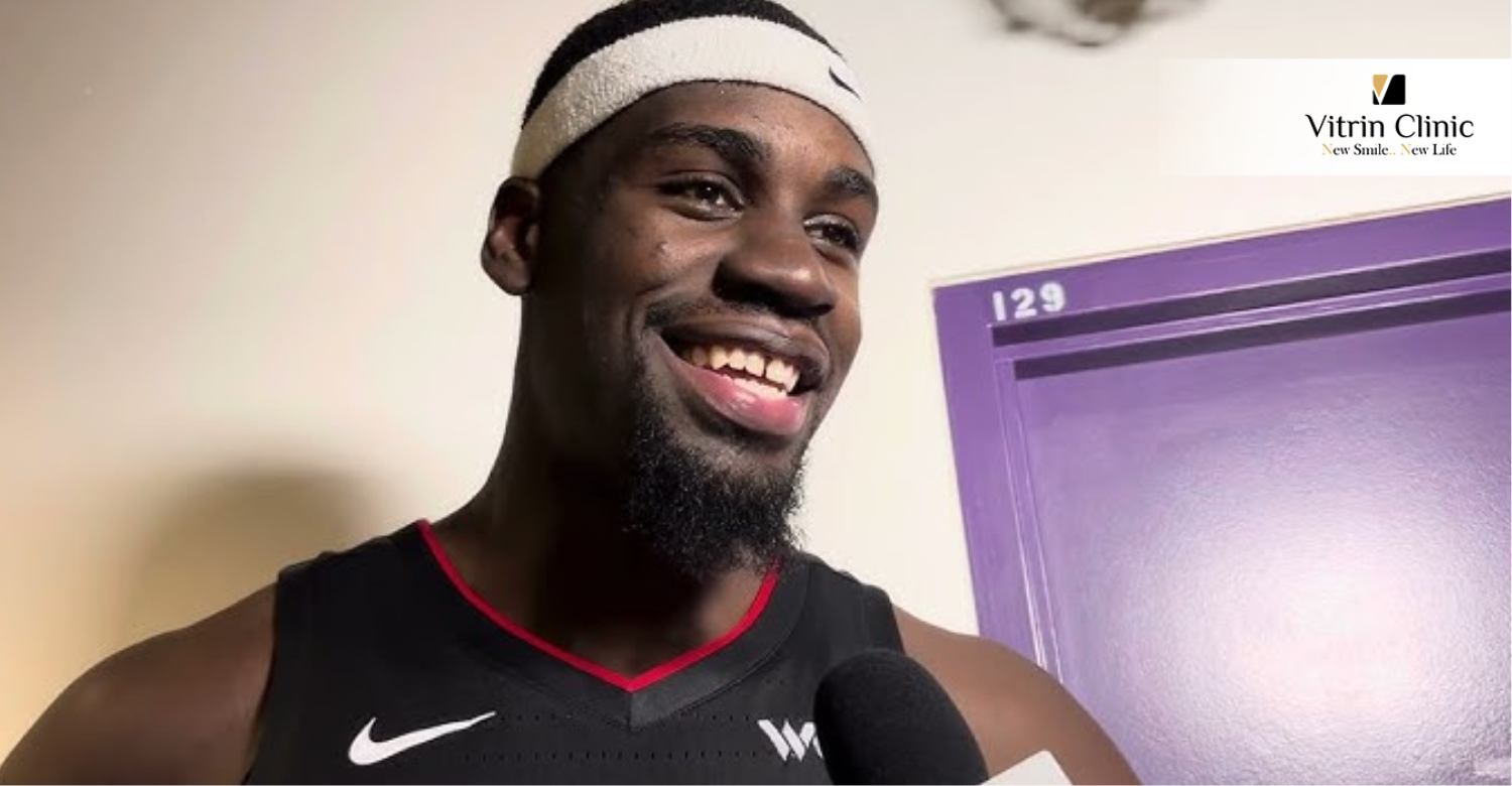 Graham Likes Zähne und Nahaufnahmen seines Lächelns