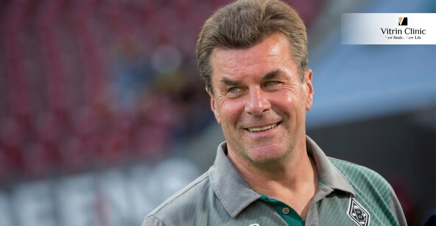 Dieter Hecking Lächeln in verschiedenen Momenten